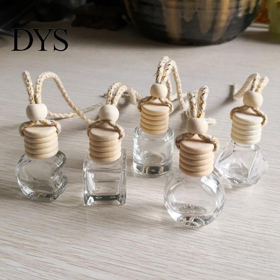 Car Air Freshener Ornament Perfume Bottle Pendant, Creative Hanging Diffuser Customizable Scent for Vehicle, Portable Essential Oil Holder,