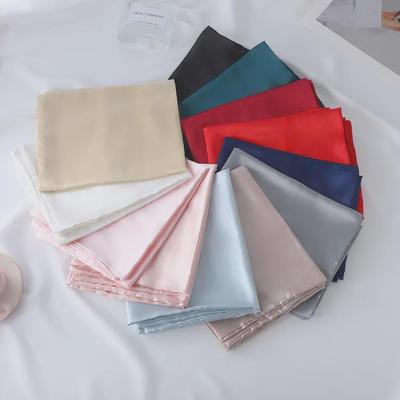 Federa di Cuscino in Seta Sintetica Doppia Faccia Morbida come la Seta - Colore Solido Design Busta