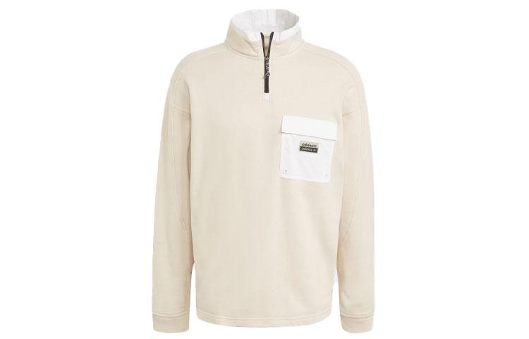 Adidas Sweatshirts Men s Light Pink Stand Collar Moderate Regular GN3277 S