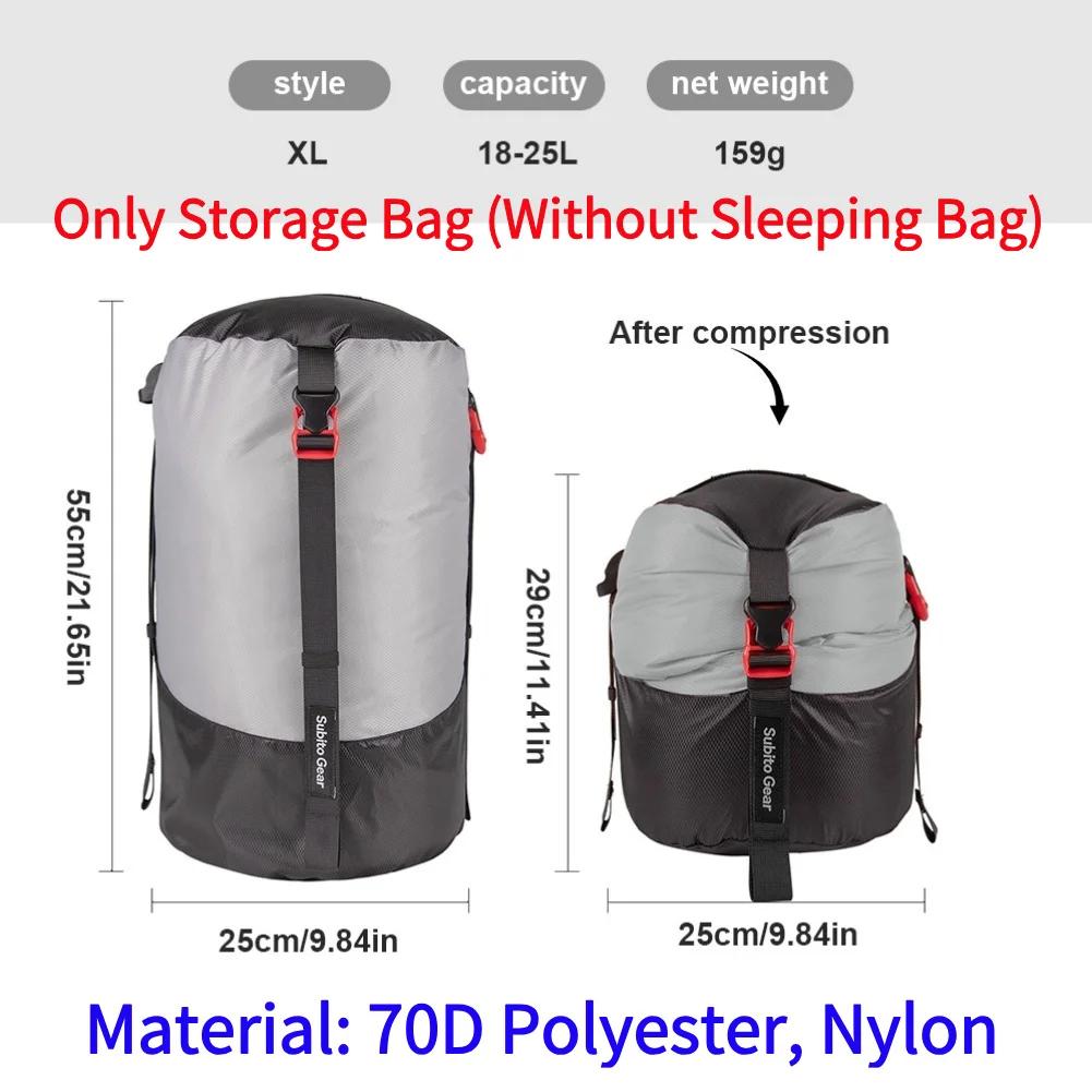 Outdoor Sleeping Bag Stuff Sack Waterproof Sleeping Bag Compression Storage Bag Large Capacity Space Saving for Camping Hiking