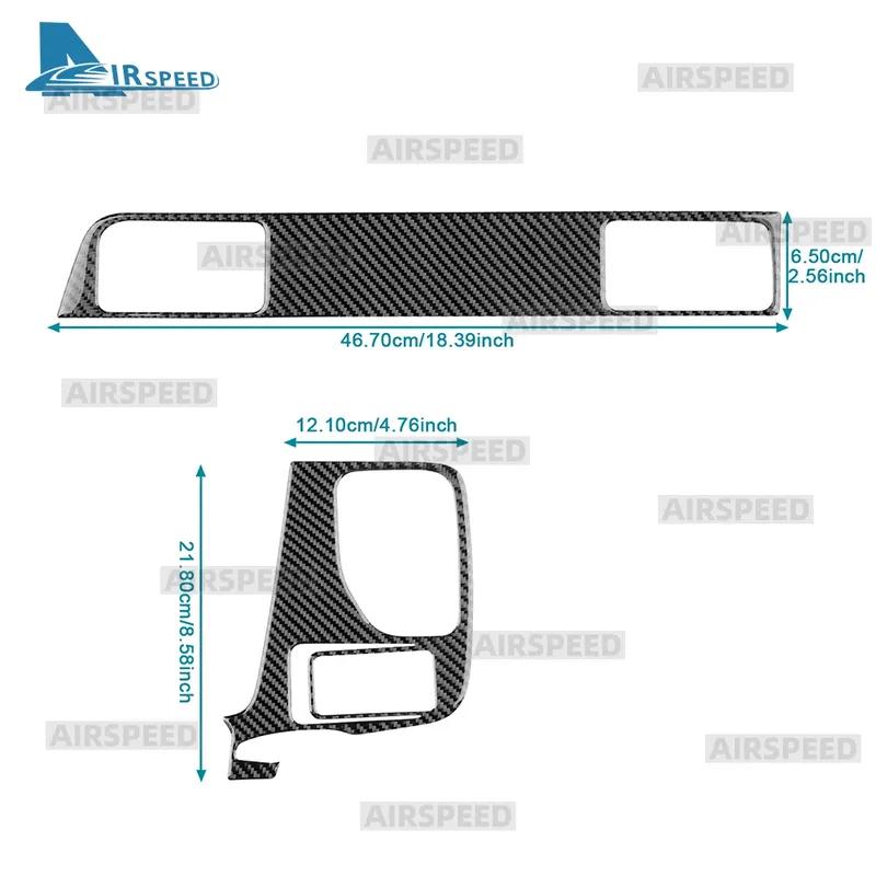 Real Soft Carbon Fiber Trim Sticker LHD Rhd for Mitsubishi Outlander 2013- Drive's Passenger's Air Outlet Frame