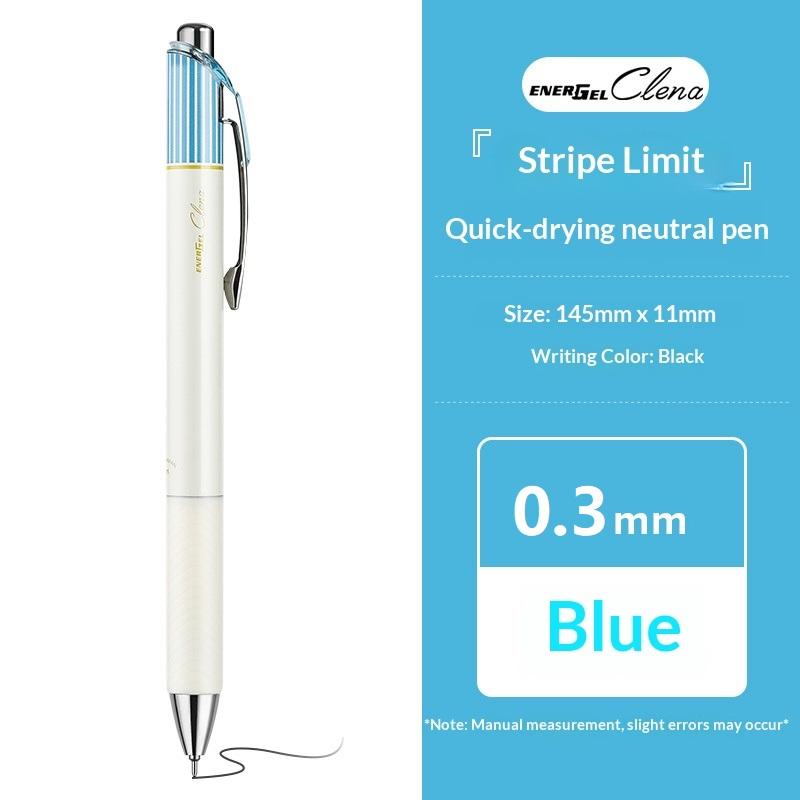 Pentel Energel BLN75 Stripe Limited Quick-Drying Retractable Gel Pen,0.3/0.4/0.5mm Black Smooth&Comfortable Grip For Daily Use
