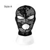 Women Sexy Black Lace Full Face Mask, Stretch Mesh Hood with Eye and Mouth Openings for Halloween Cosplay Party