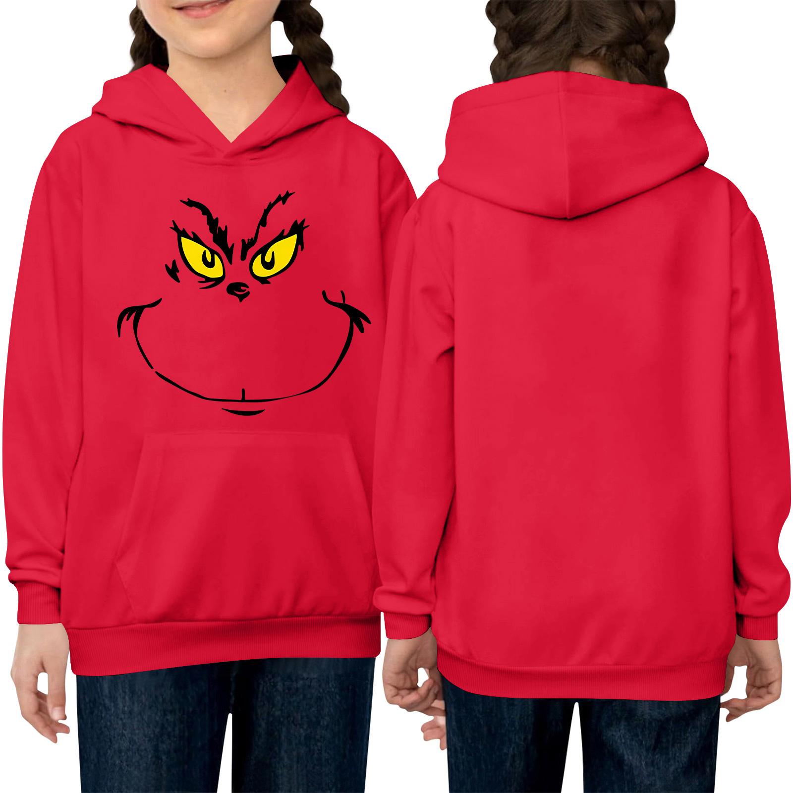 

Children s Long-sleeved Loose-fitting Pullover Hoodie With Drawstring And Solid Color 130