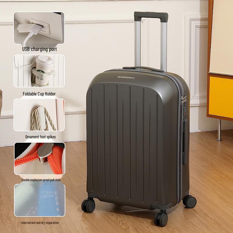 2025 Model Sturdy Trolley Case - Large Capacity with Combo Lock for Men, Women, and Students