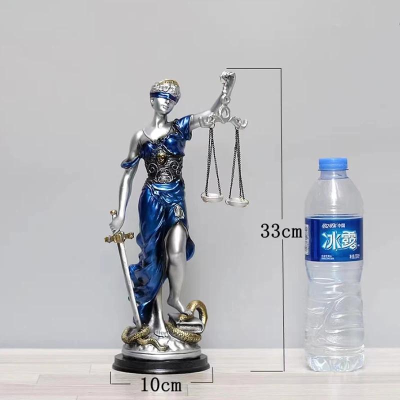 

Greek Goddess of Justice Themis Figurine Resin Statue, Ornaments Home Decoration Goddess Sculpture Office Decoration Craft Gifts
