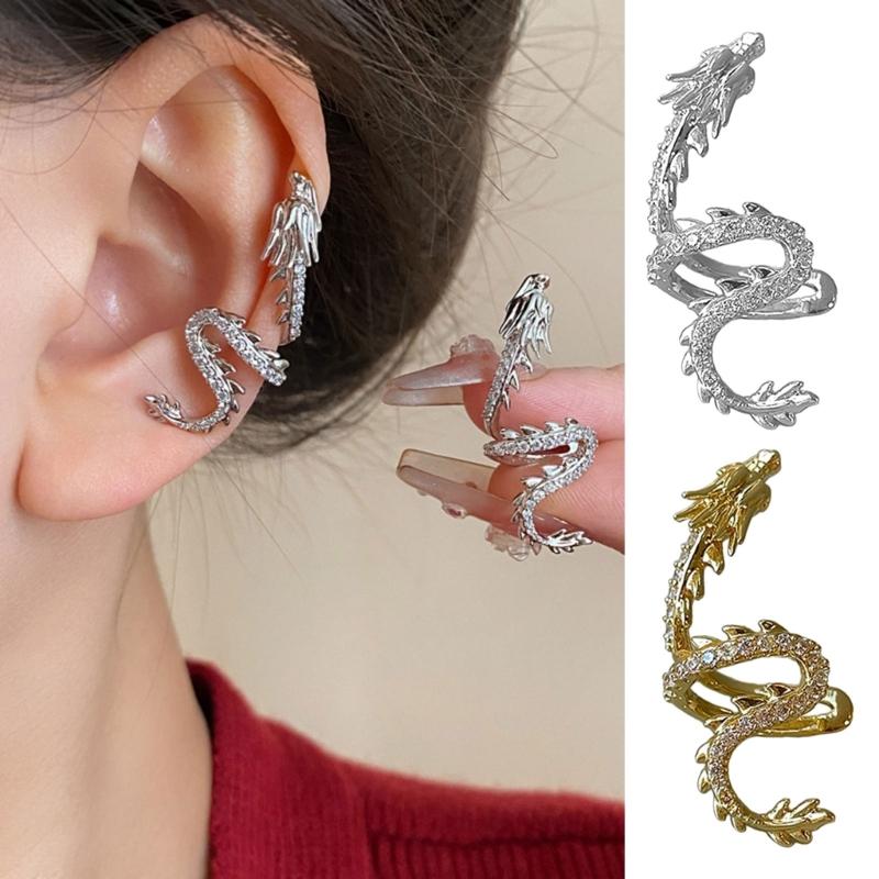 Unique Dragon Ear Cuff Adornment Stylish and Fashionable Clip On Earrings for Non Pierced Ears Dainty Ear Jewelry Charm