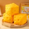 Jumbo Cheese Stress Ball Big Cheese Cube Squishy Soft Shapeable Squeeze Ball Non-Bounce Fidget Toy ASMR Sensory Anti-Stress Gift