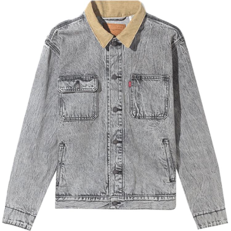 Levis Vintage Lapel Denim Jacket Unisex jackets Gray A0640-0001