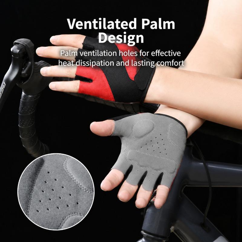 Half Finger Riding Gloves Ventilate Anti-slip Shock Buffer Unisex Summer Outdoor Gear for Road Cycling Bodybuilding Lightweight