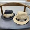 French hollow foreign style raffia top hat women's summer vacation beach sun hat men's face small straw hat