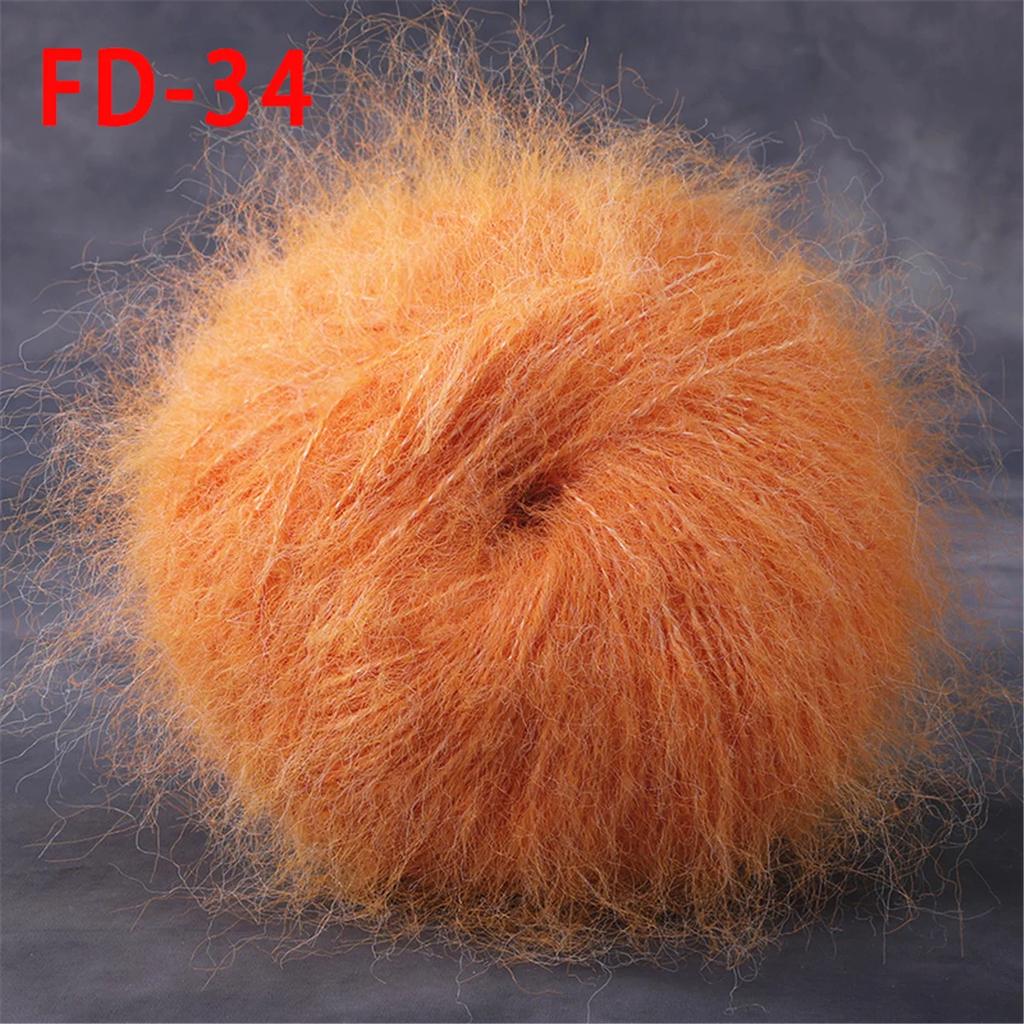 Worsted Faux Long Plush Mink Velvet Cashmere Yarn For DIY Knitting And Crocheting Long Plush Thick Crochet Yarn 1pc 190m 1.76oz