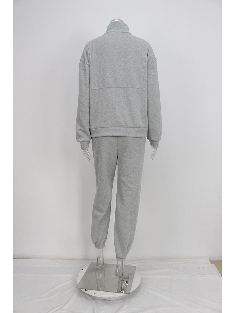 Europäisches & Amerikanisches Damen 2-teiliges Sweatshirt Fleece Set - Herbstmode 2025 Lässige Sportbekleidung