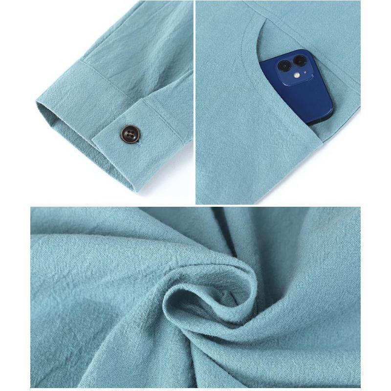 Damen Neue Genähte POLO Kragen Knopf Mode Einfarbig Vielseitig Slim Langarmhemden