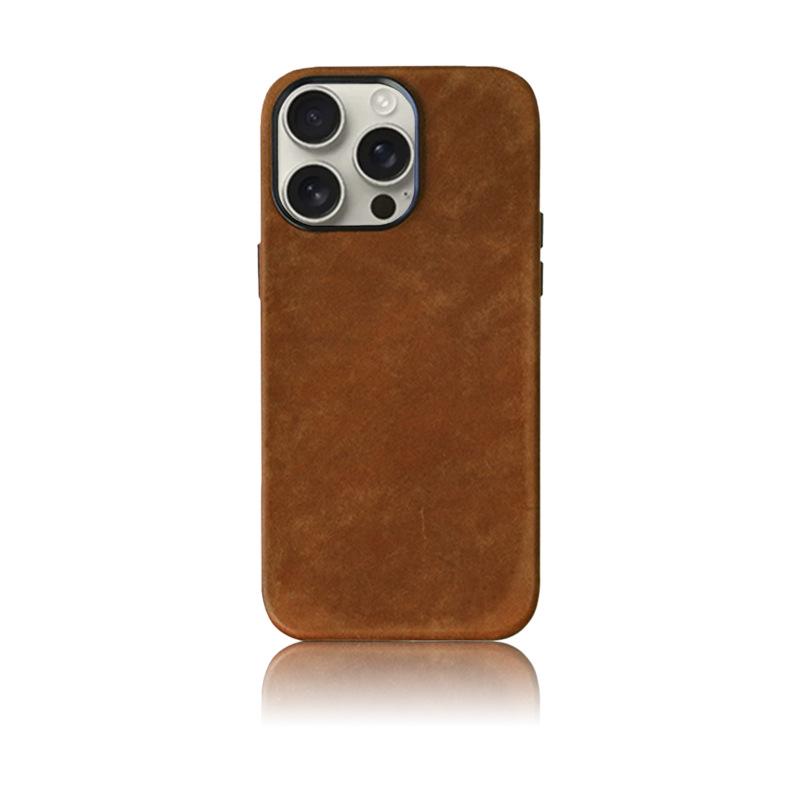 PUEBLO Vintage Leather MagSafe Drop-Proof Case for iPhone 16 Pro Max