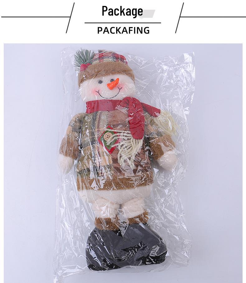 Jingchen Christmas Telescopic Doll: Santa Claus & Snowman Window Display Ornament