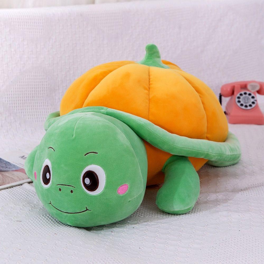 Fluffy Pumpkin Turtle Plush Toys Persimmon Turtle Animal Plush Doll Turtle Stuffed Doll Car Decor