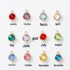 6mm Single Pendant Birthstone Jewelry - 12 Colors DIY Necklace & Earrings with K9 Glass