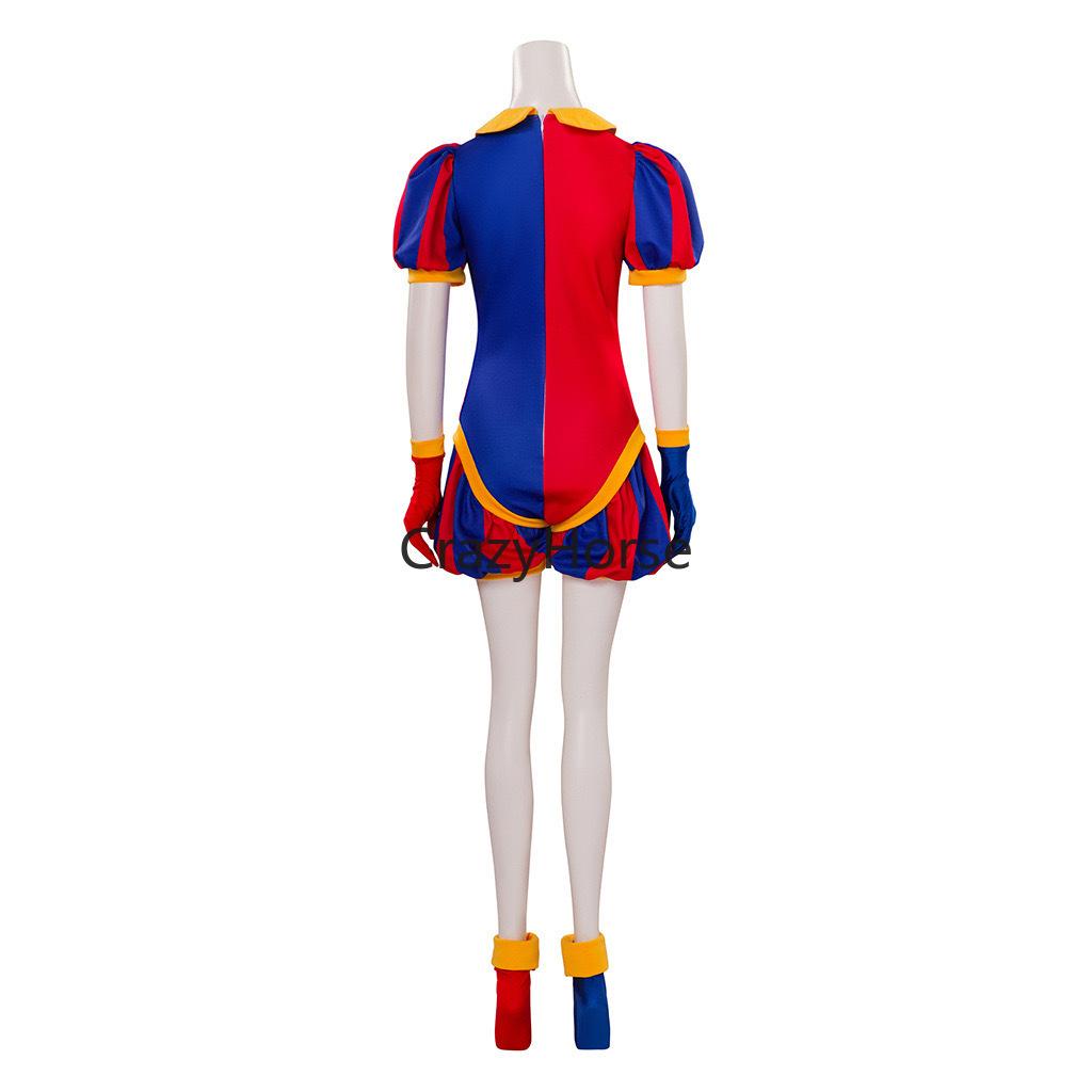 Det Fantastiske Digitale Freak Cirkus Pomni Cosplay Kostume Kvinder Mænd Caine Tegneserie Uniform Hat Handsker Outfit Halloween Jorker Fest