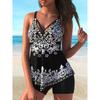 Real Summer New Women's Flower Print V-neck Button Decorative Sleeveless Vest European Station Popular Bikini