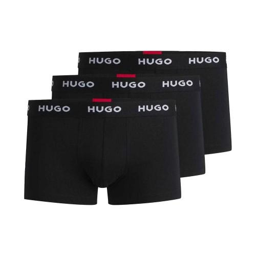 Hugo Mens Plain Cotton Blend Boxer Shorts (Pack of 3)
