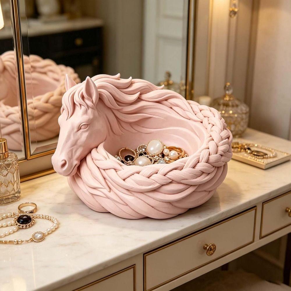 Tabletop Decor Horse Catchall Bowl for Keys Horse Storage Bowl Dresser Organizer