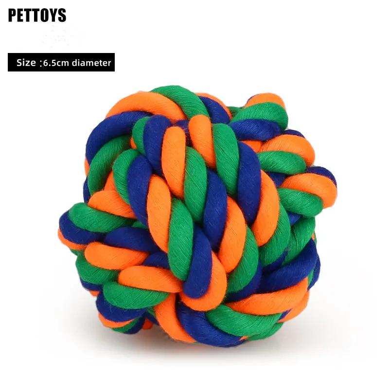 New 1pcs Pet Dog Chew Toys Kitten Grinding Cleaning Teeth Puppy Cat Rope Knot Ball Toy Animal Playing Accessories Pet Products