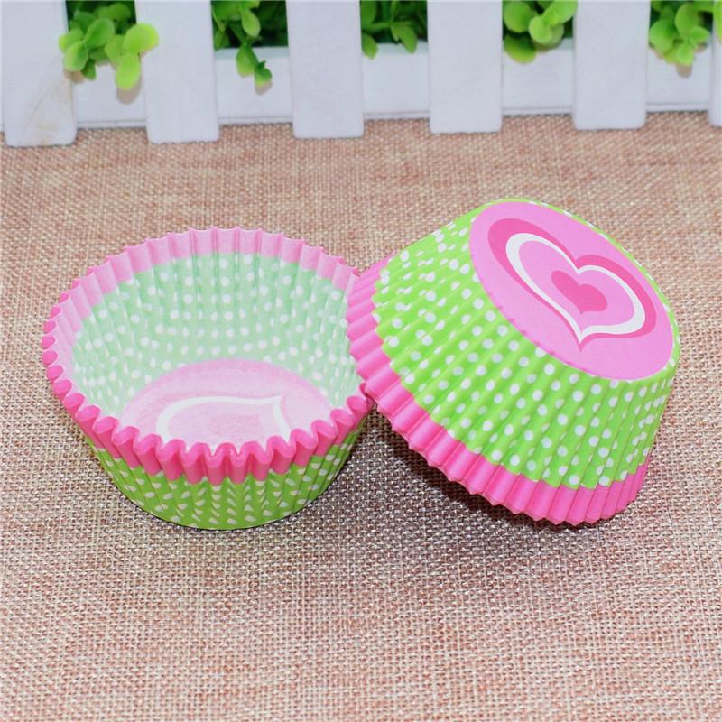 100PCS/Pack Disposable Cupcakes Cake Dessert Greaseproof Paper Dessert Making Paper Cups Festival Hygienic Party