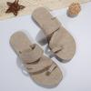 2023 Spring/Summer Plus Size Women's Open-Toe Denim Slippers – Chic & Comfortable Flat Sandals