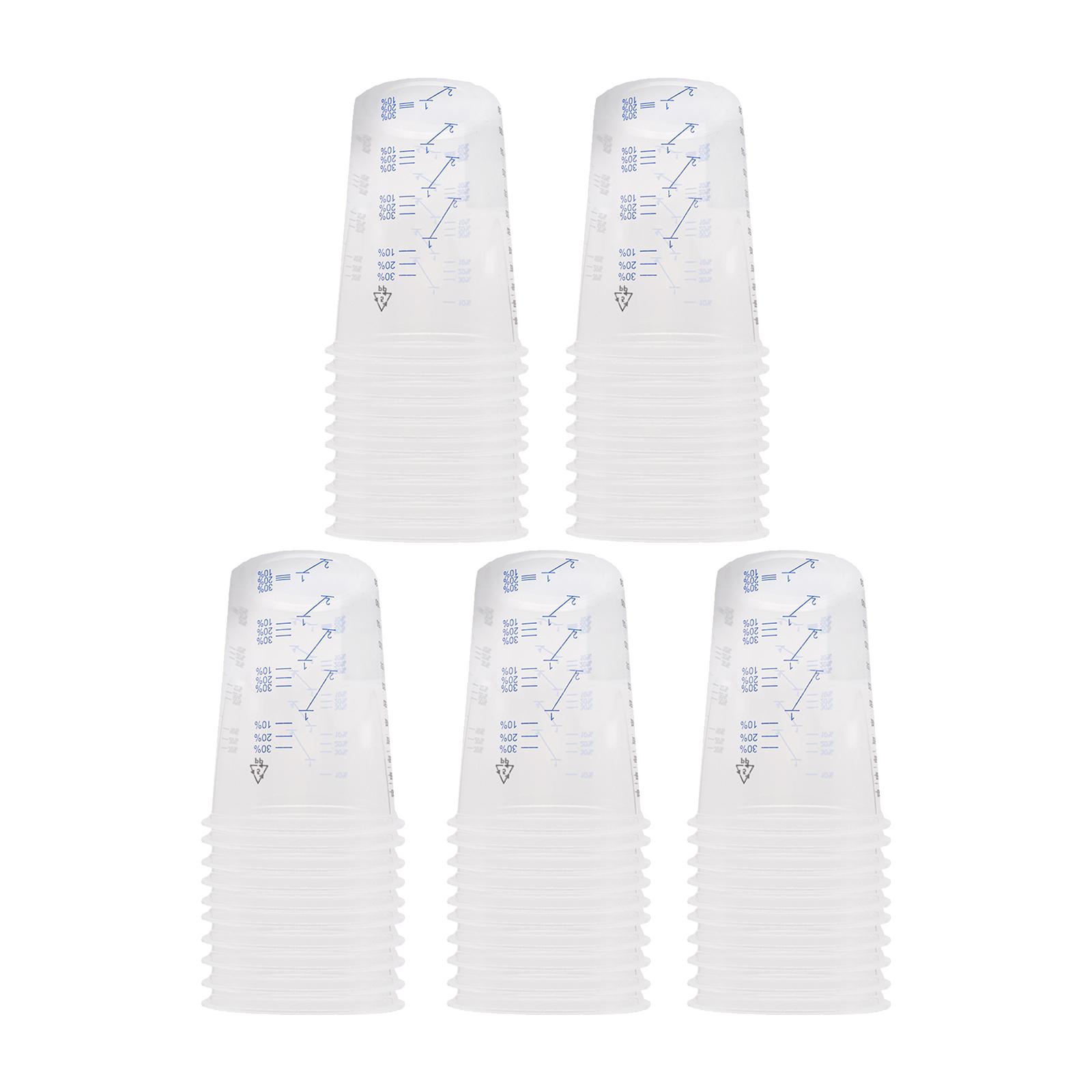 

50 шт. Многоцелевые градуированные мерные стаканчики Набор мерных стаканчиков для точных пропорций смешивания в искусстве из эпоксидной смолы и при приготовлении пищи 600