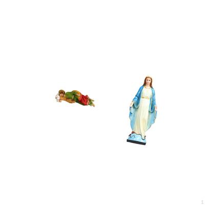 Resin Joseph Sleeping Statue And Mary Figurine Religious Jesus Sculpture for Decorative Desk Display