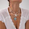 Beach Vacation Sea Star Pendant Necklace - Chic and Refreshing Collar Chain - Delicate Designer Choker - Minimalist Jewelry for Women