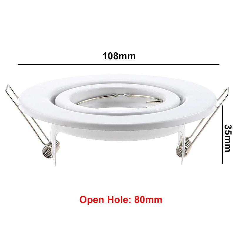 2/6/10PCS New Design GU10 Socket Recessed Aluminum Frame MR16 Base Spotlight Fitting No Adjustable MR16 GU10 Bulb Trims Fixture