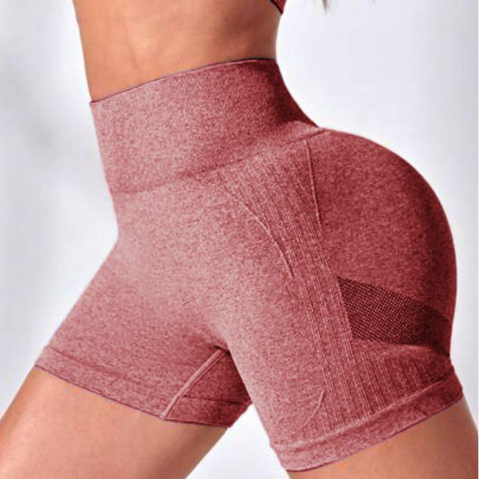 High Waist Bauchkontrolle Yoga Shorts - Elastisch, Schnelltrocknend, Nahtlose Fitnesshose für Europäisches und Amerikanisches Sporttraining