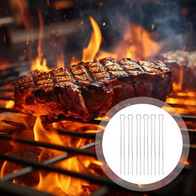 6 stks/set BBQ Kabob Spies U-vormig Herbruikbare Food Grade Roestvrij Staal Steak Chick Wing Vlees Groente Grillen Barbecue spies Stok