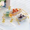 Elegant Compartmentalized Fruit & Snack Display Plate for Living Room & Tea Time