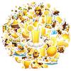 35pcs Cartoon Bee Stickers Playful Lemon Animal Stickers Stationery Stickers For Guitar DIY Bicycle Skateboard Laptop Luggage