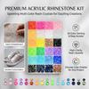 Resin Nail Art Rhinestones Set AB Color Flat Back Candy Colors DIY Nail Art Accessories