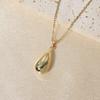 Golden Teardrop Pendant Necklace, Minimalist Dainty Jewelry for Women