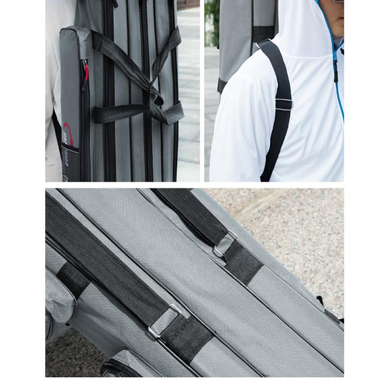 Stahldraht Rand Tragbare Angeln Tasche Mehrzweck Verdicken Wasserdichte Langlebige Fall Angelrute Tasche Angelgerät Tasche X277G