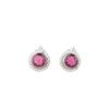 Pink Rubellite Gemstone 925 Sterling Silver Jewelry Handmade Stud Earrings 0.62" EE-125-3