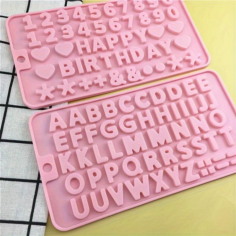 1pc Silicone Resin Casting Molds Alphabet and Number Shapes, Rectangle Letter and Number Charms for DIY Crafts, Birthday Decorations, Candle Making