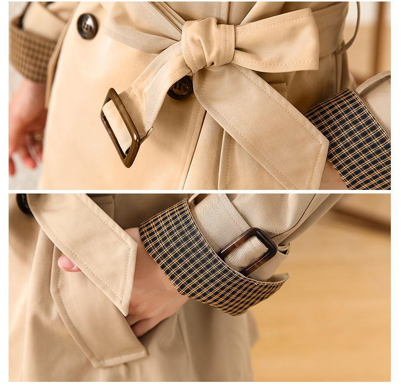 Women's Short Trench Coat: Early Autumn Slim-Fit, High-Sense British Style with Waist Emphasis