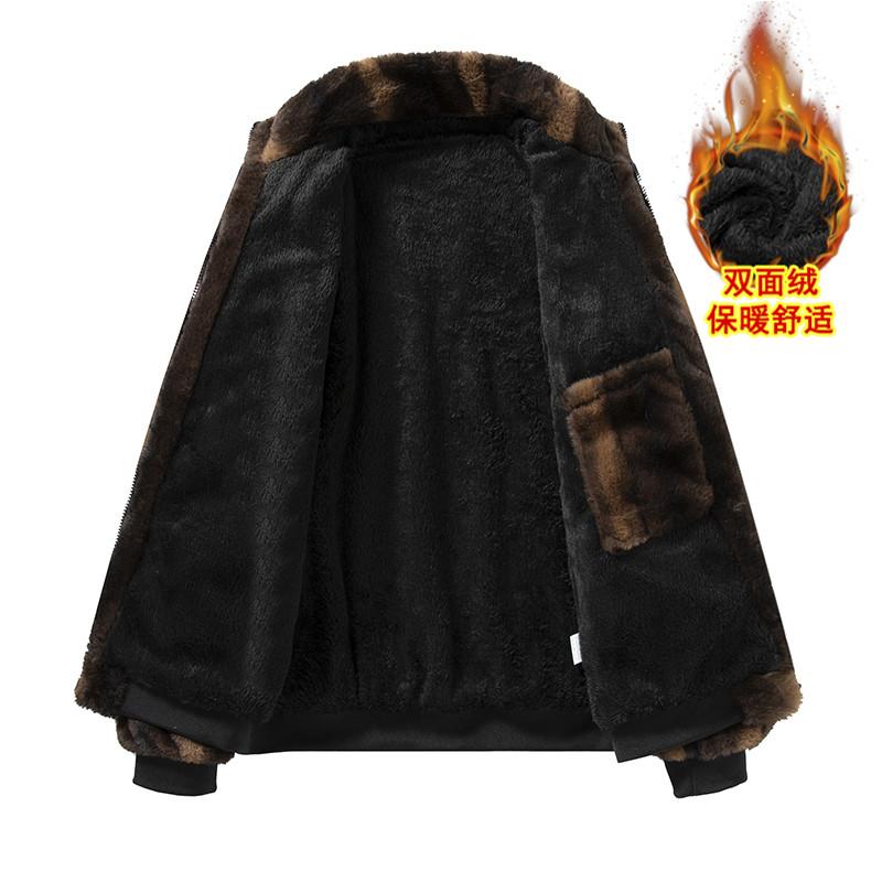 24006 Nový Zimní Stojáček Fleece Ležérní Jednobarevný Sametový Mikina s Kapucí Módní Větruodolná Bunda