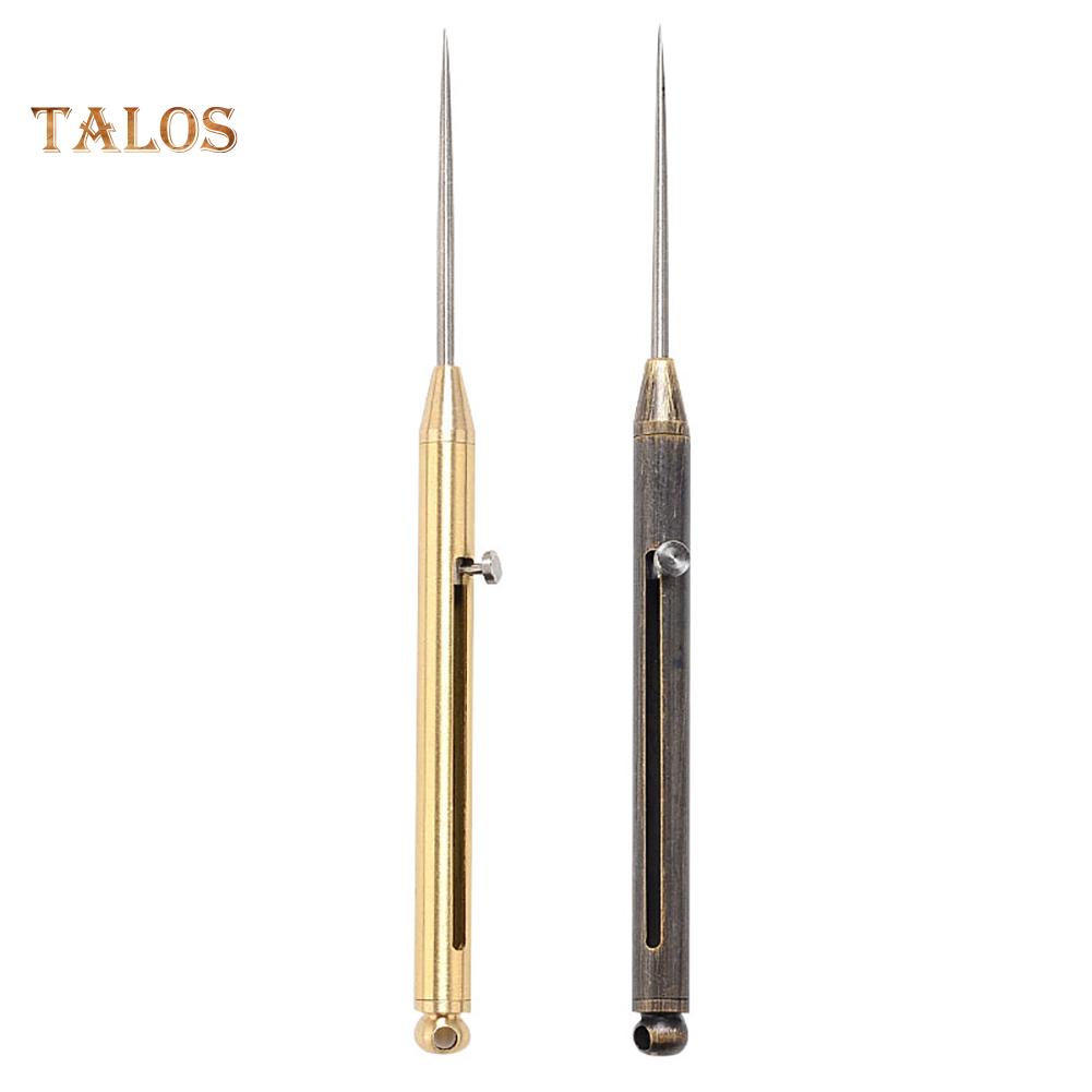 Metal Rust-proof Spring Retractable Push-Pull Toothpick Fruit Fork Sports Outdoor Hiking