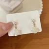 Camellia Handmade 925 Silver Pearl Earrings - High-End Autumn/Winter Design for Women