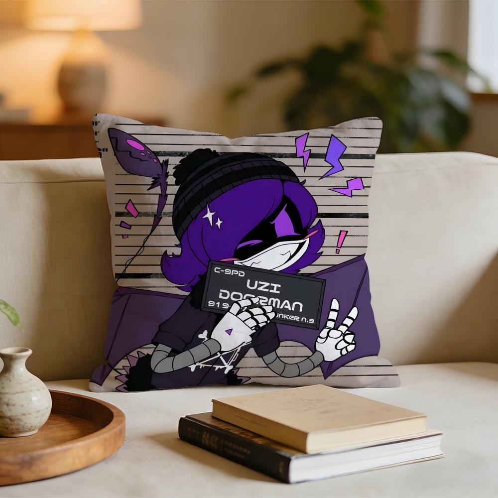 Anime MMurder Drones Cushion Cover Short plush pillowcase for bed sofa carwashable