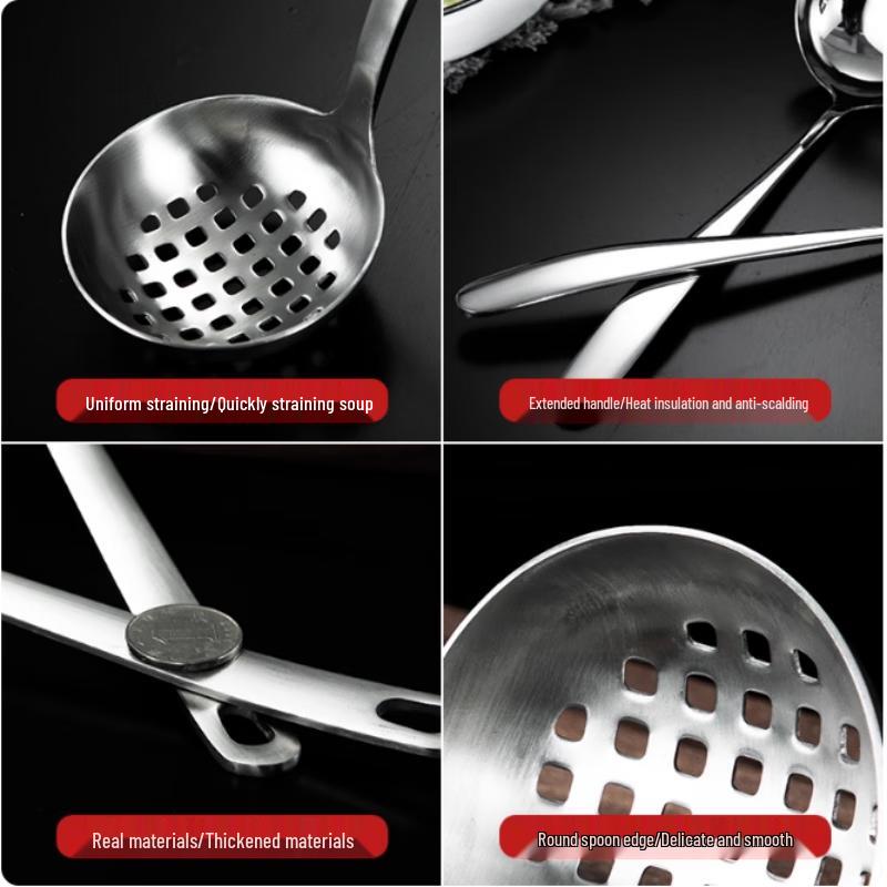 Jingyuheng Thickened Stainless Steel Long Handle Hotpot Spoon
