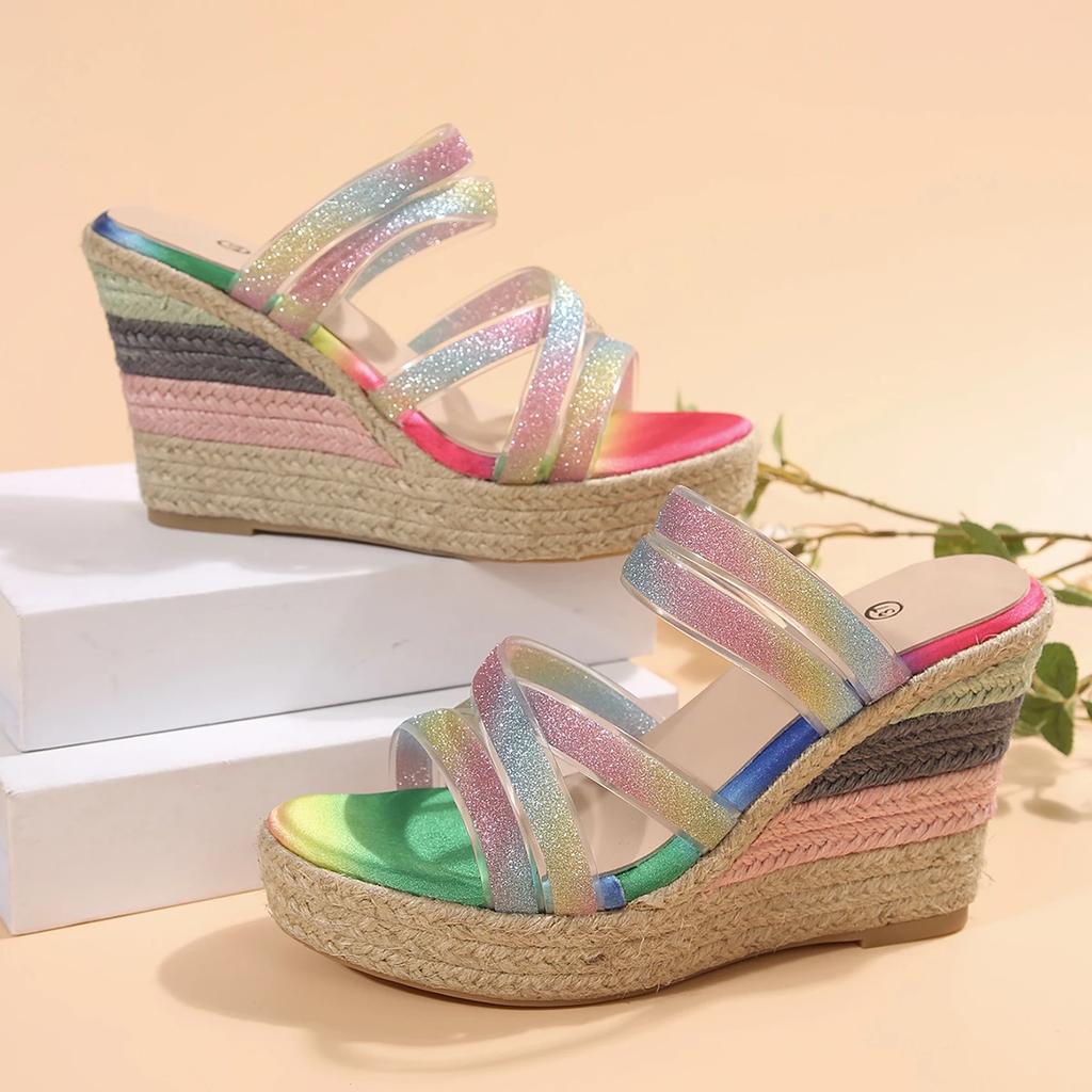 Women Sandals Designer Casual Wedges Shoes Women Lightweight Beach Platform High Heels Sandals Women Zapatos De Mujer