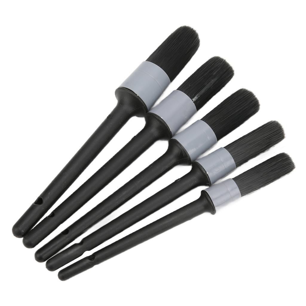 5pcs Auto Detailing Brush Set for Cleaning Car Interior Exterior Engine Exhaust Leather Seat